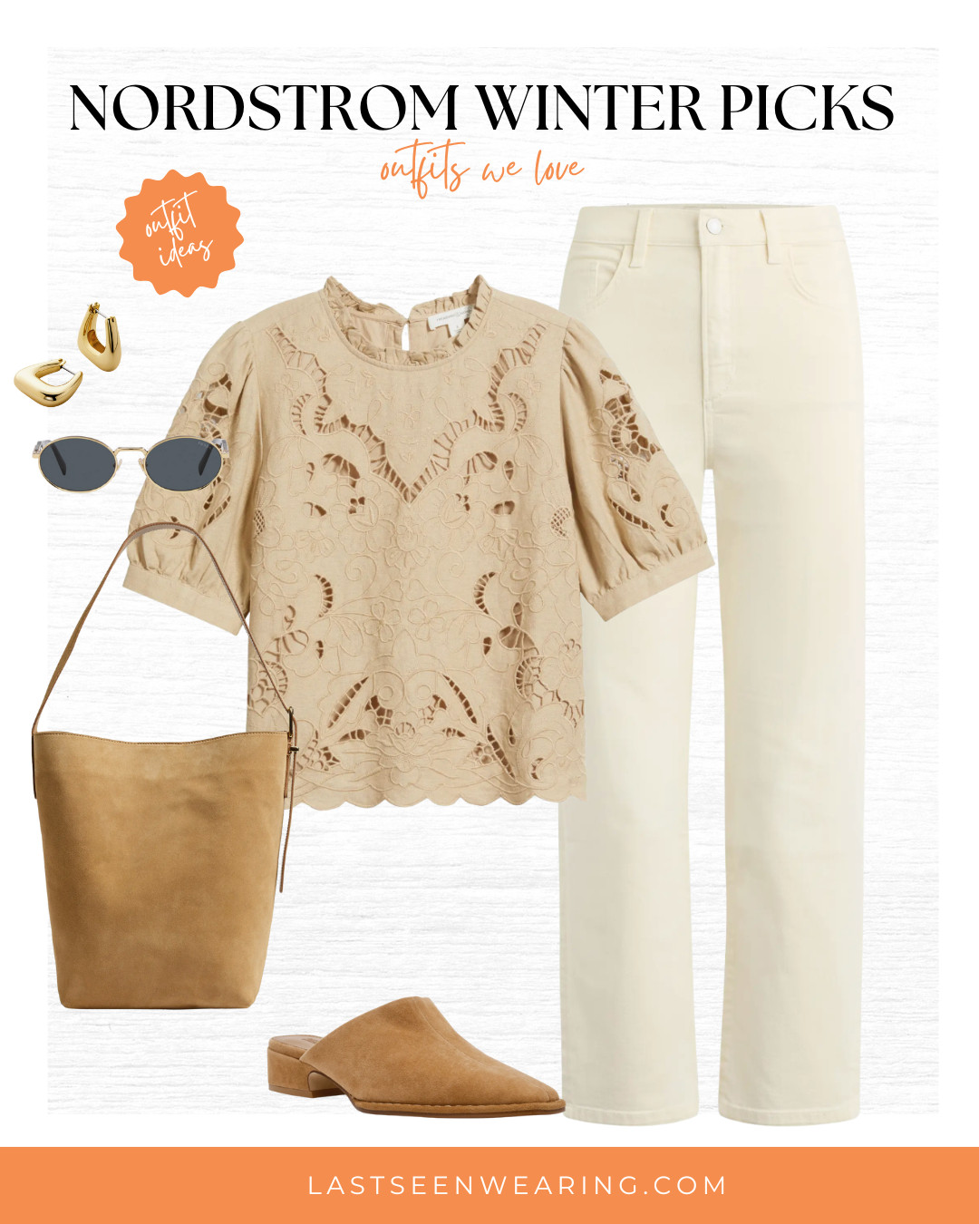 We love light neutrals in the winter! Loving this new top with cream denim. So cute!  

 #LTKgrwm #LTKootd #LTKOver40