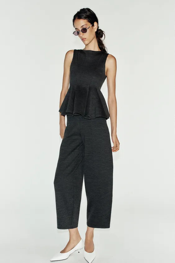 SOFT BARREL-LEG TROUSERS | Zara DE