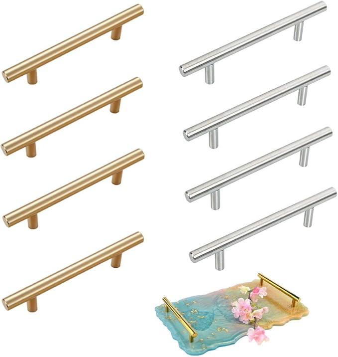 Minelife 8 Pieces Silicone Resin Tray Handles, Stainless Steel Resin Tray Molds Handles for Silic... | Amazon (US)