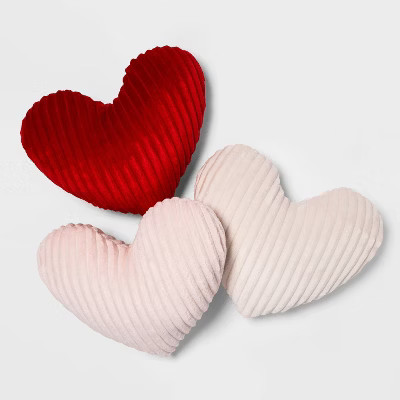 Ribbed Plush Valentine's Day Heart Throw Pillow - Spritz™ | Target