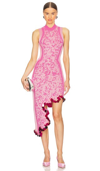 Iris Signature Wavy Dress in Barbie Pink | Revolve Clothing (Global)