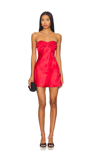 Paloma Strapless Dress in Red Cocktail Dress Red Cocktail Wedding Guest Dress Cocktail Outfits Party | Revolve Clothing (Global)
