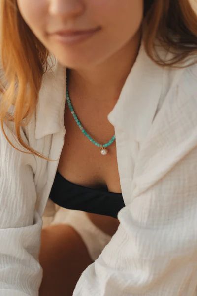 Candace Necklace in Amazonite | Meghan Bo Designs