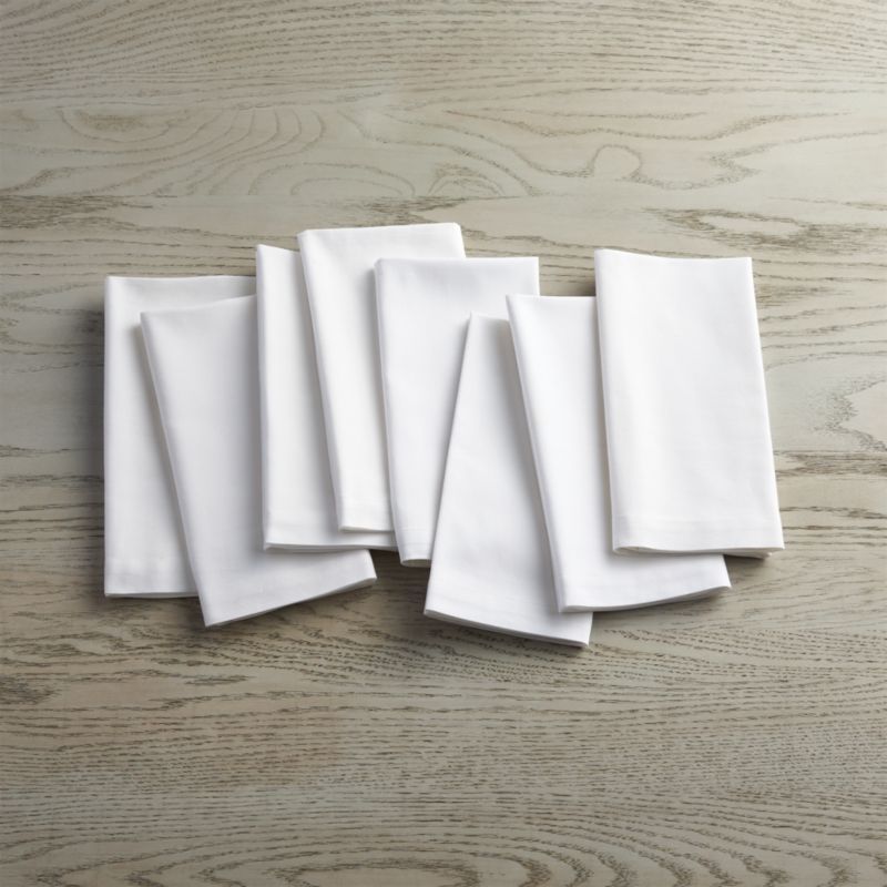 Fete White Cloth Napkins, Set of 8 + Reviews | Crate and Barrel | Crate & Barrel