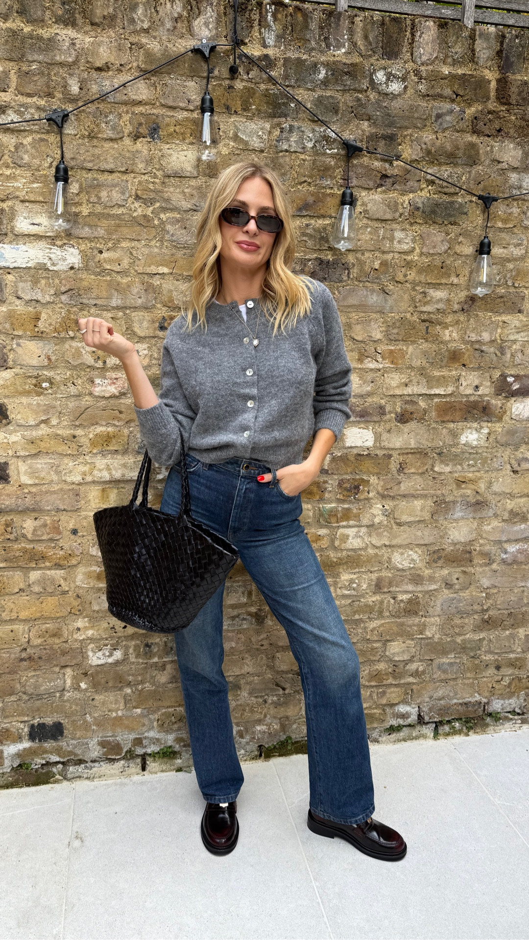 My current obsession is what I’m calling the new jeans and a nice top. For autumn, it’s all about the back-to-school cardigan layered over a simple tee, straight-leg jeans, loafers and socks.

Simple, effortless and one I know I’ll be wearing on repeat.