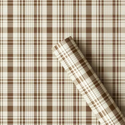 30" 20 sq ft Christmas Roll Wrap Brown/Beige Plaid - Wondershop™ | Target