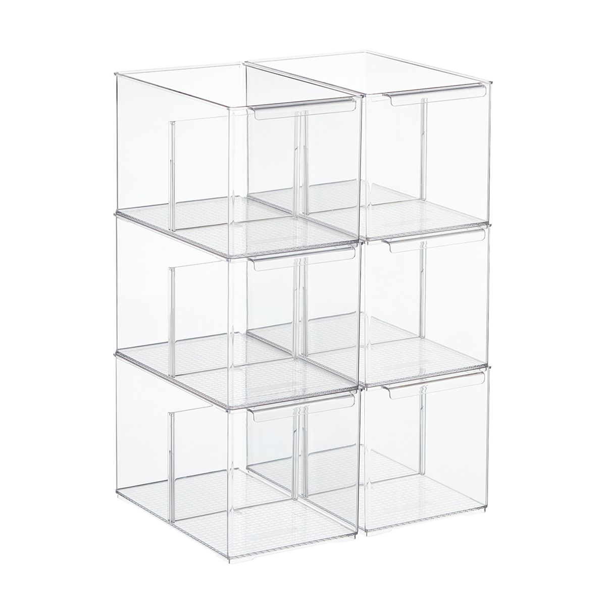 The Container Store Cabinet Depth Pantry Bin w/ Divider Medium Pkg/6 | The Container Store