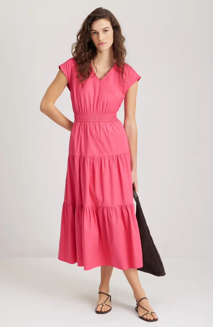 Tiered Poplin Maxi Dress | Nordstrom
