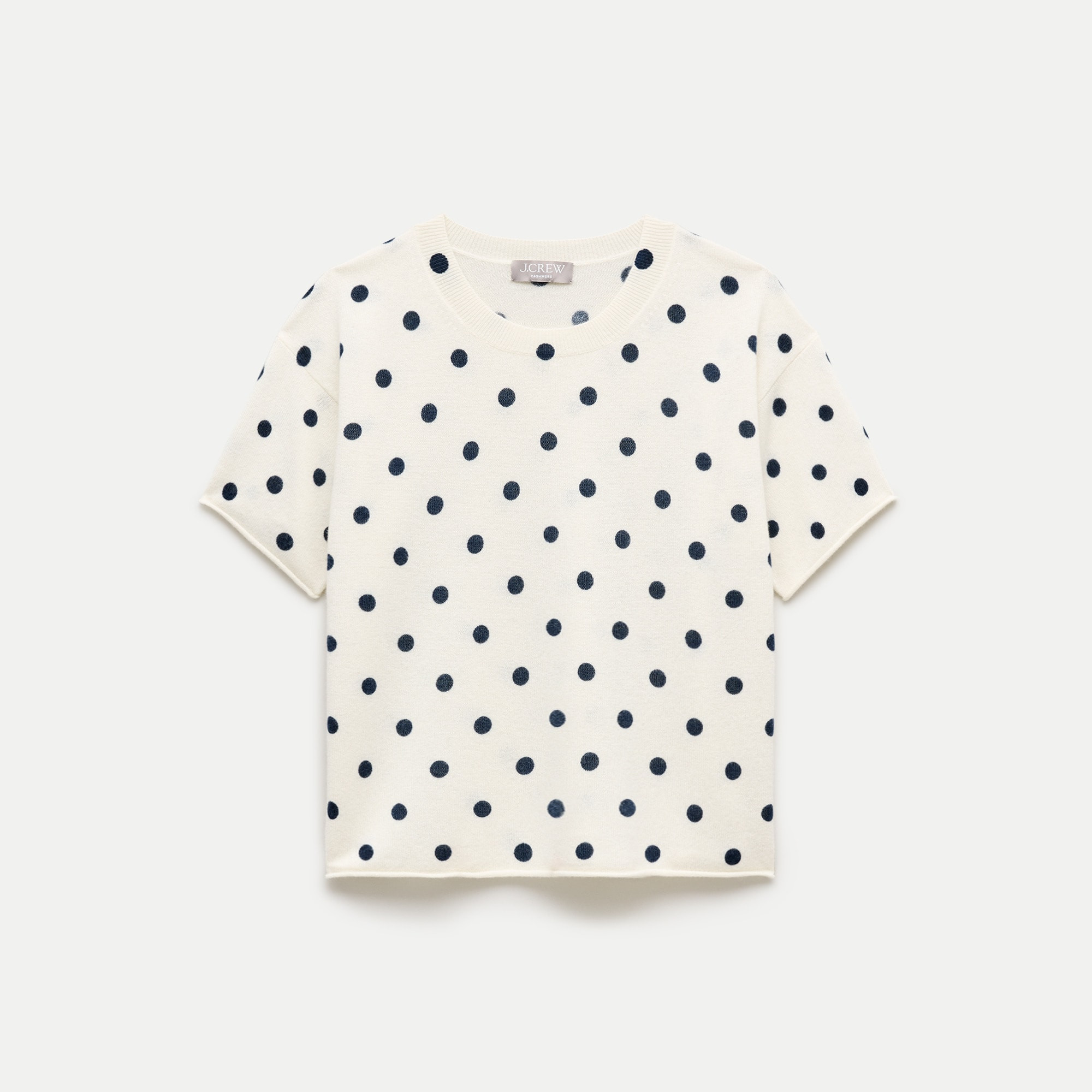 Cashmere relaxed T-shirt in dot print | J. Crew US
