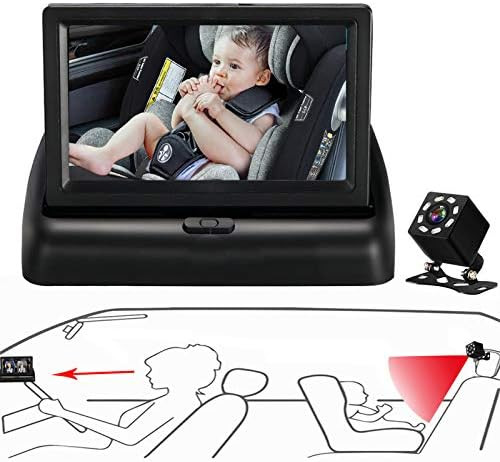 Itomoro Baby Car Mirror, View Infant in Rear Facing Seat with Wide Crystal Clear View,Camera aimed a | Amazon (US)
