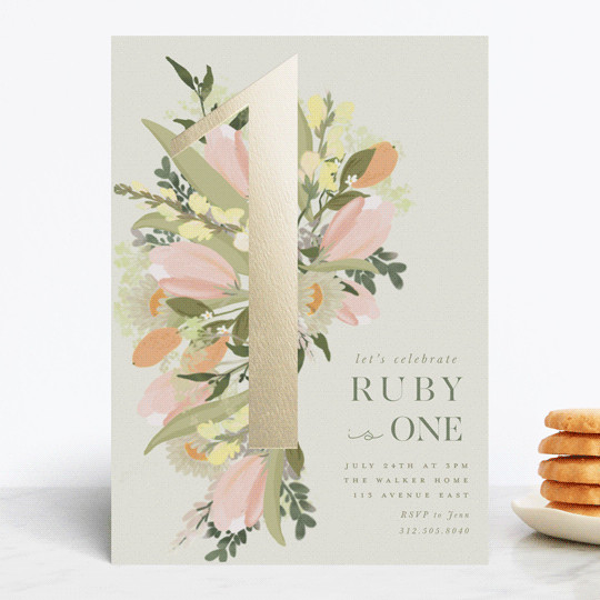 Shimmering Floral One | Minted