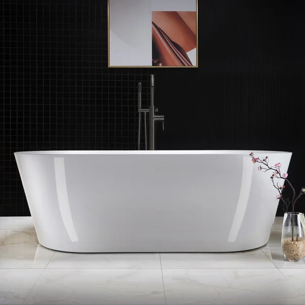 71'' x 32'' Freestanding Soaking Acrylic Bathtub | Wayfair North America