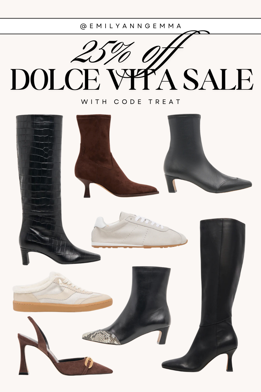 Get 25% off select shoes at Dolce Vita with code TREAT! Linking all my favorite boots, heels and sneakers here. 

 #LTKSaleAlert