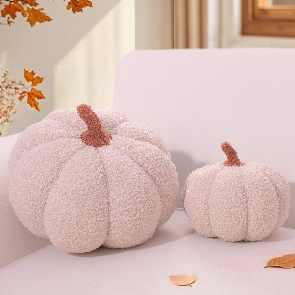 Yhoelata Pumpkin Cushion, Set of 2 Pumpkin Shape Decorative Cushion, Plush Decorative Cushion Aes... | Amazon (DE)