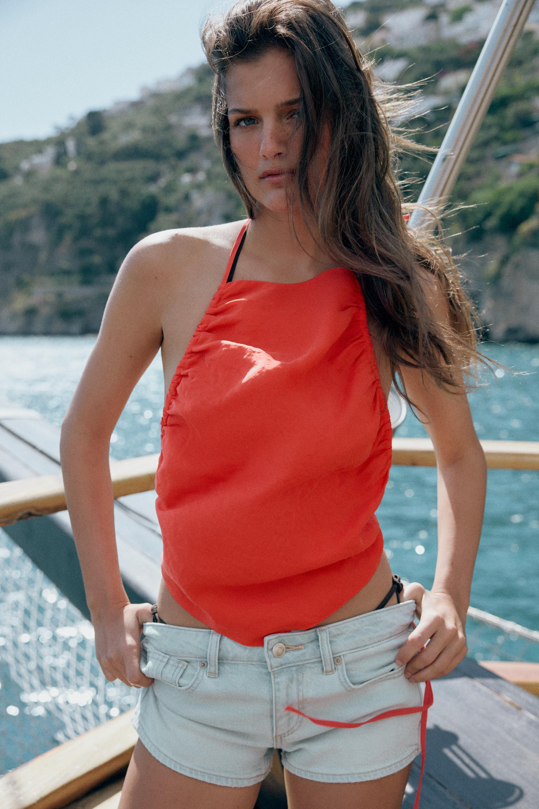 RUCHED HALTER TOP | Zara US