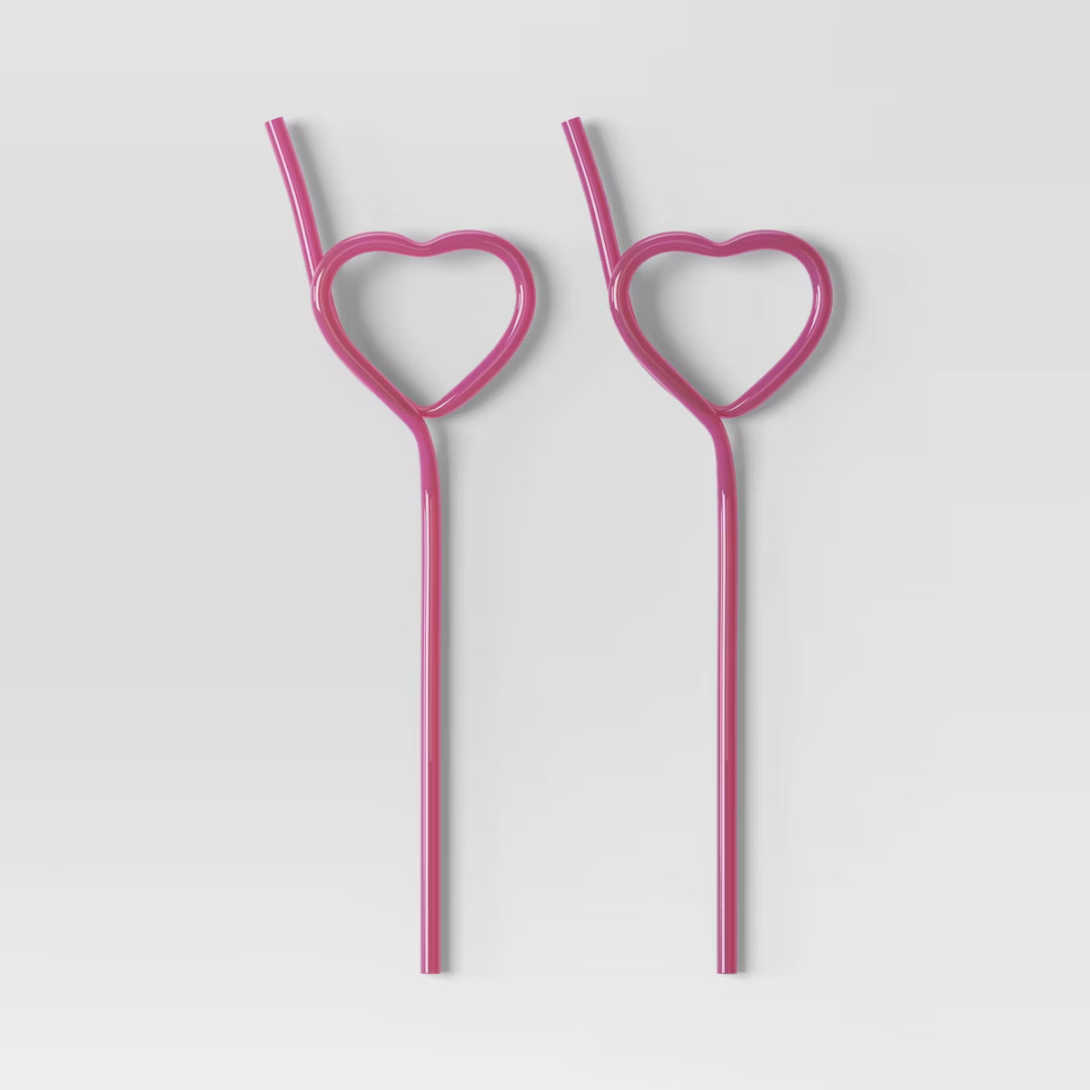2pc Figural Hearts Reusable Straws Pink - Room Essentials™ | Target