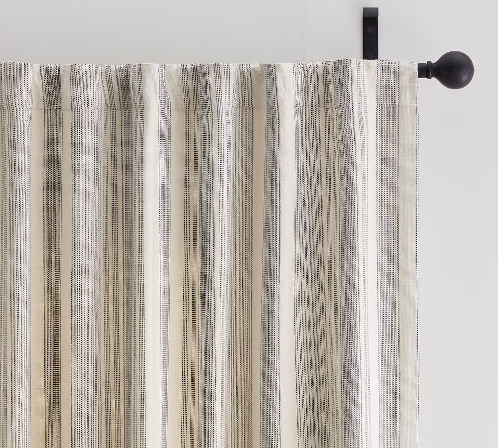 Hawthorn Striped Cotton Curtain | Pottery Barn (US)