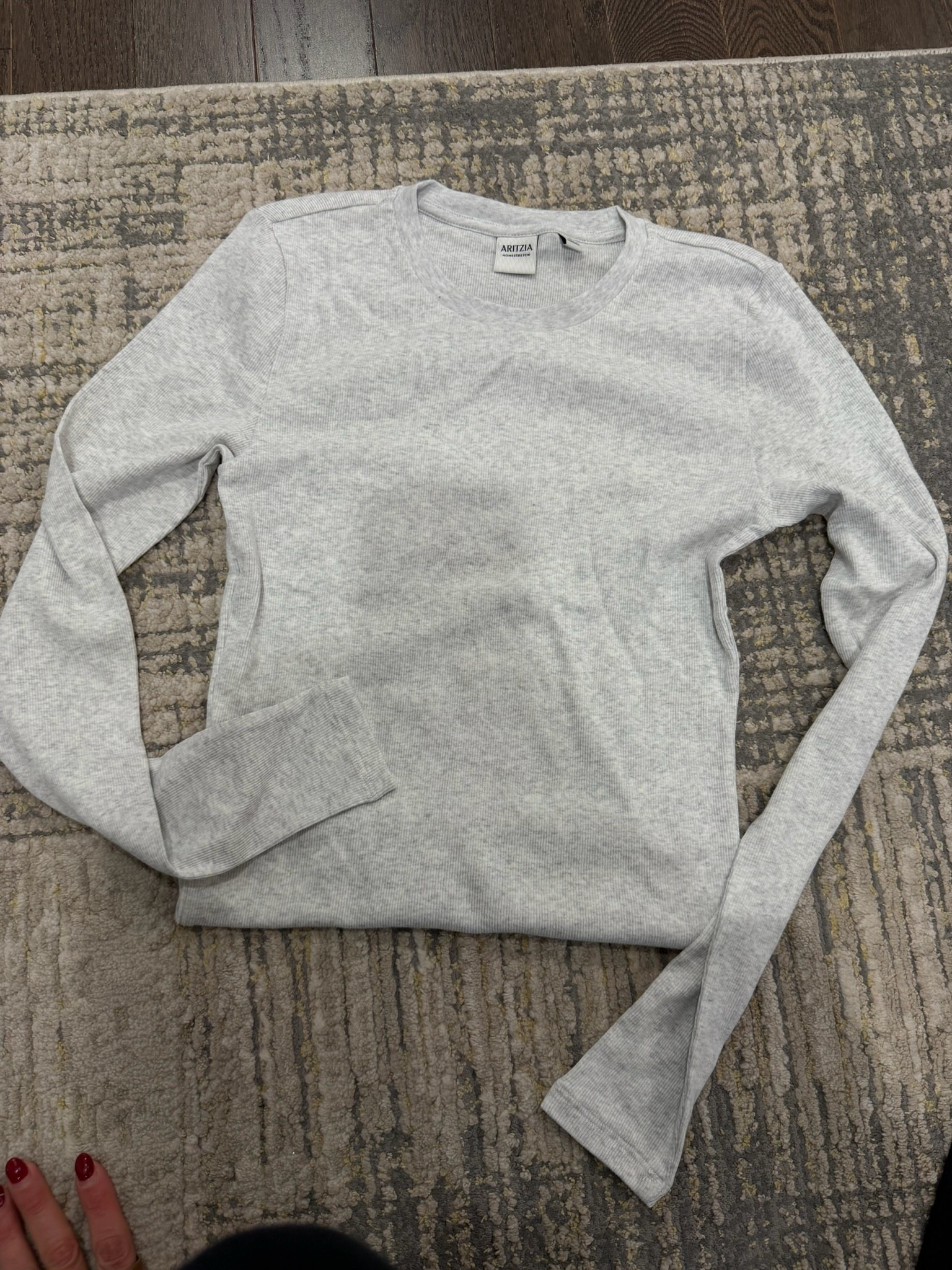 Aritzia rubbed long sleeve 

#LTKootd #LTKSeasonal #LTKFindsUnder100