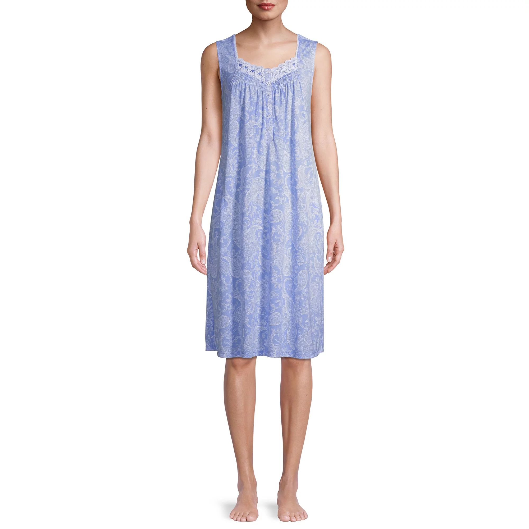 Secret Treasures Women's and Women's Plus Traditional Sleeveless Nightgown | Walmart (US)