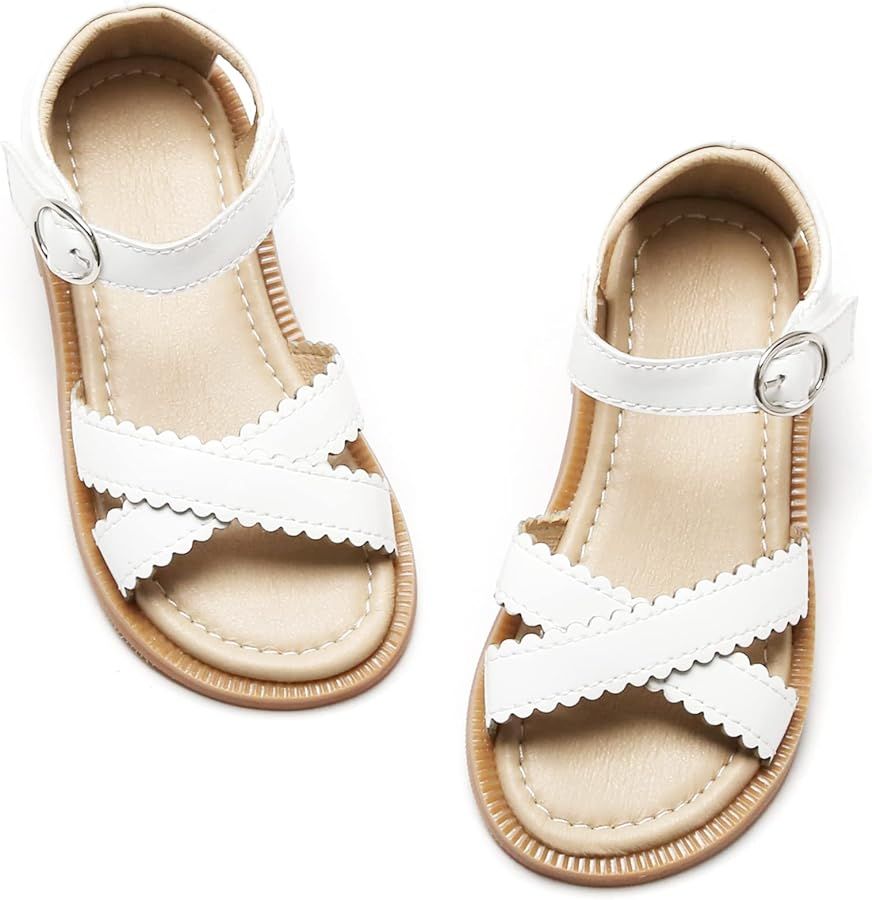 Kiderence Toddler Girls Sandals Little Girls Kids Summer Shoes Toddler Sandals | Amazon (US)