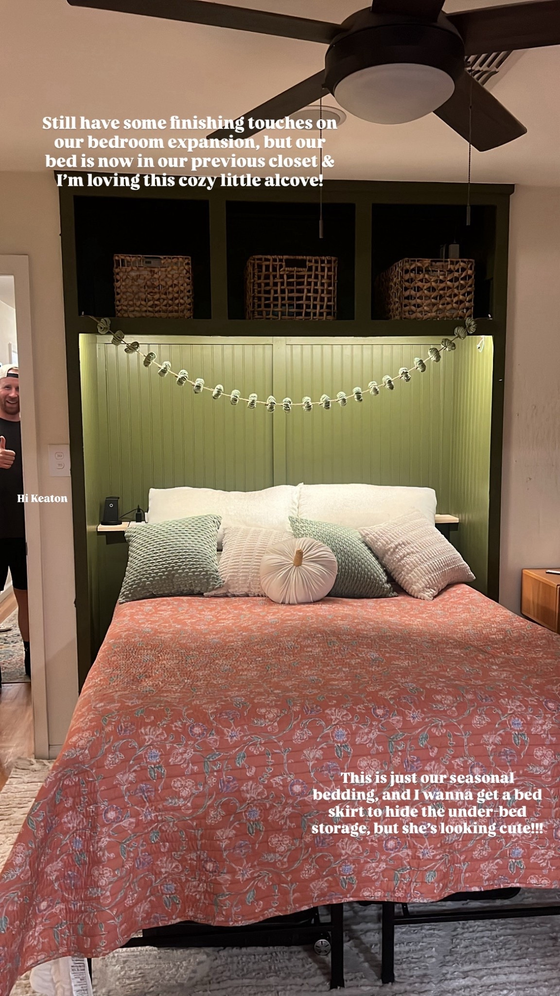 Our seasonal bedding (featuring our new little cozy bed alcove!) 

Quilt is old from Target, but it’s linked some similar! 

#LTKSeasonal #LTKHome