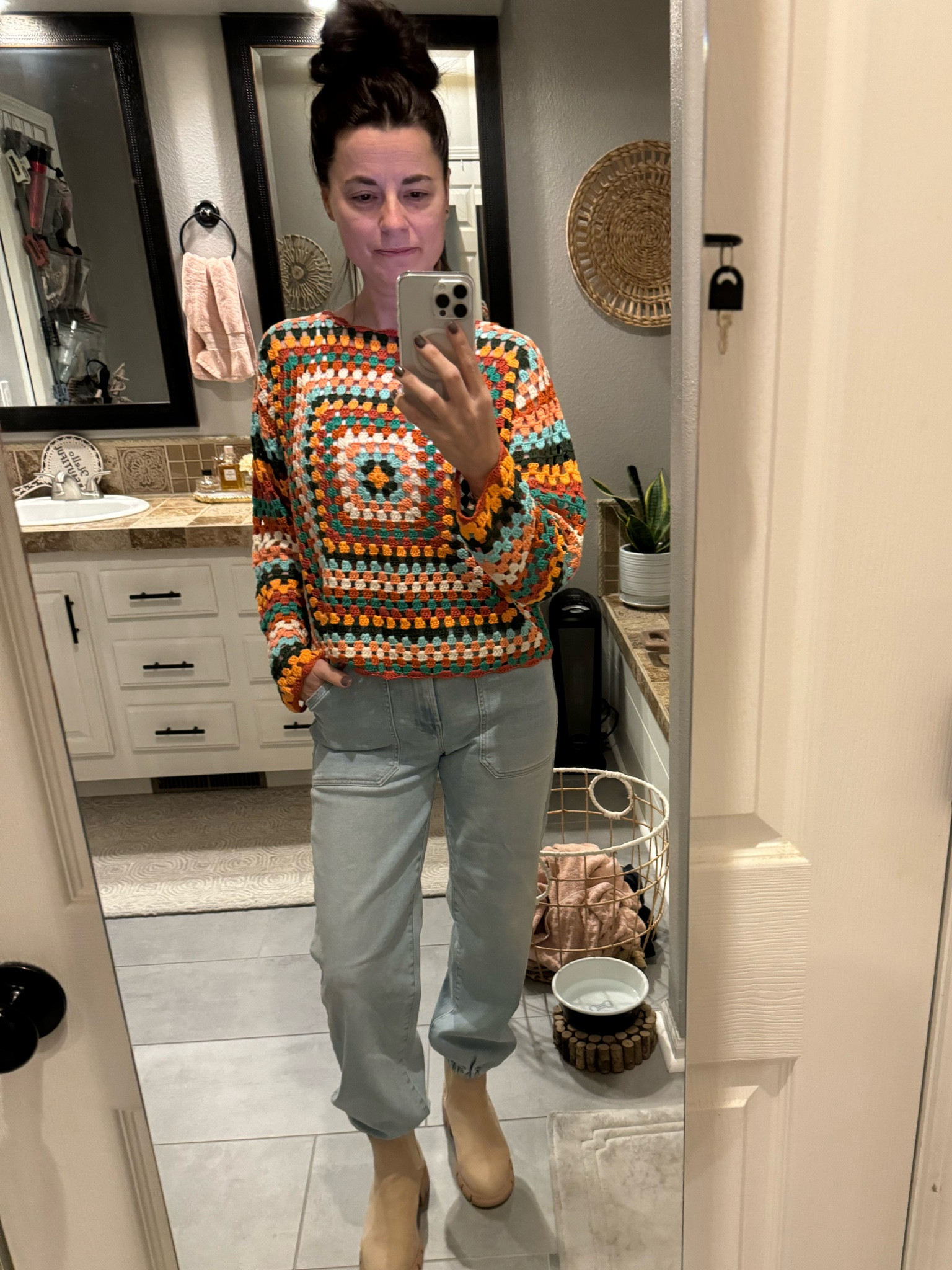 I am a busy wife and mom - easy outfits like this are life!!!

I am wearing a 24 in the pants and a small in the sweater.  Boots run TTS.

#LTKfamily #LTKover40 #LTKstyletip