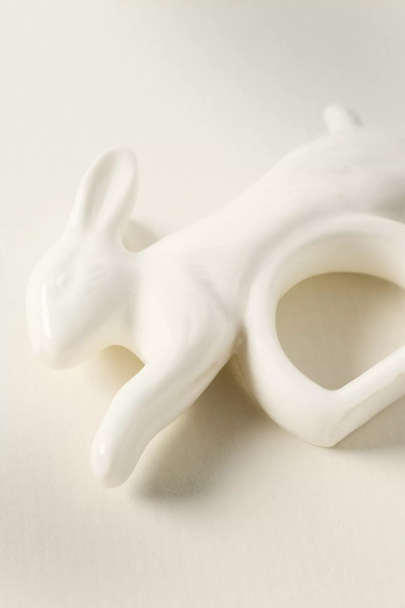 Louise Stoneware Bunny Napkin Rings, Set of 4 | Anthropologie (US)