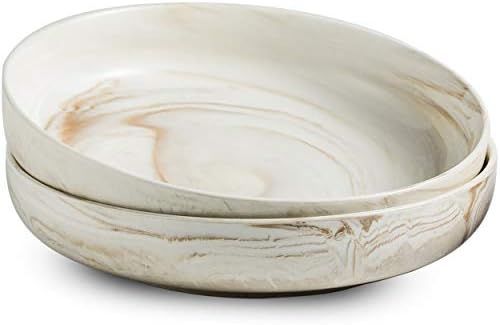 YHOSSEUN Ceramic Salad Bowl,10-inch Porcelain Serving Bowls for Pasta Fruit Snacks, 1.9 Quarts Large | Amazon (US)