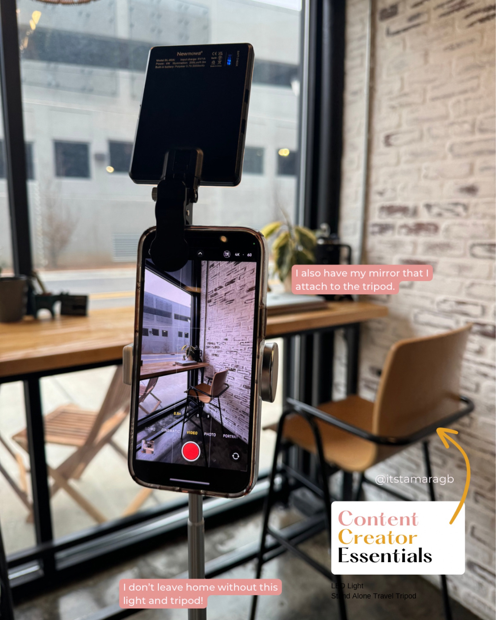 Today was great because not only did I get a chance to work outside of the home office, but I was able to get some good content!

 ✨ As you all can see, I use my every day content creator essentials, and had a good time!

✨ Don’t be afraid of going out and doing things that you love, do things that make your heart smile! 

#LTKtravel #LTKVideo #LTKfindsunder100