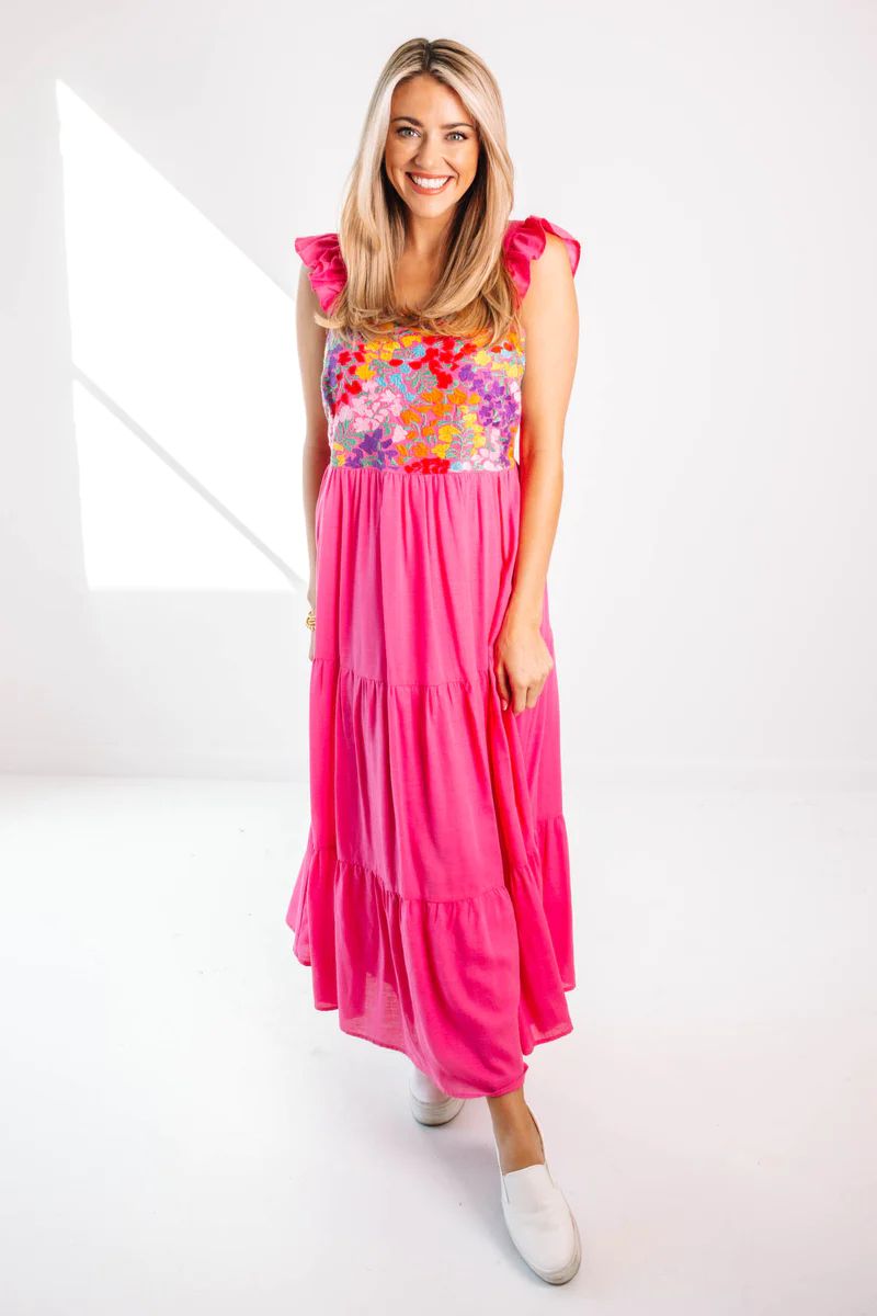 The Markie Midi Dress - Pink | The Impeccable Pig