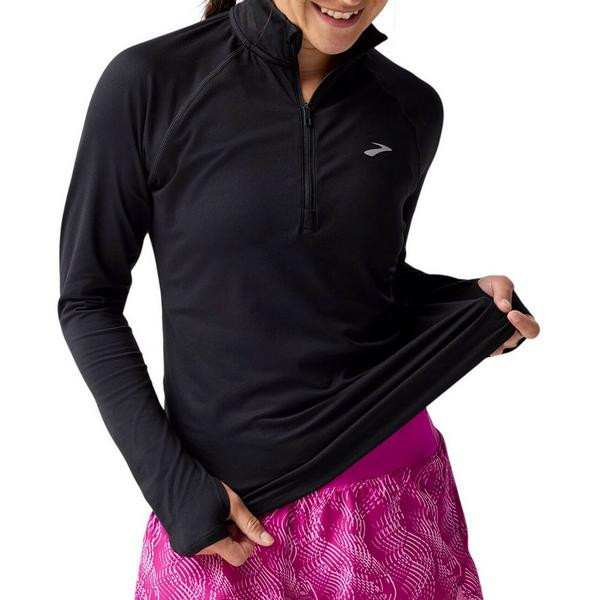 Women's Brooks Dash 3.0 Long Sleeve 1/2 Zip Medium Black | Scheels Sports