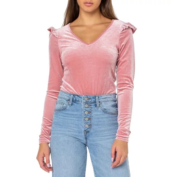 Celebrity Pink Women's Velvet Bodysuit - Walmart.com | Walmart (US)