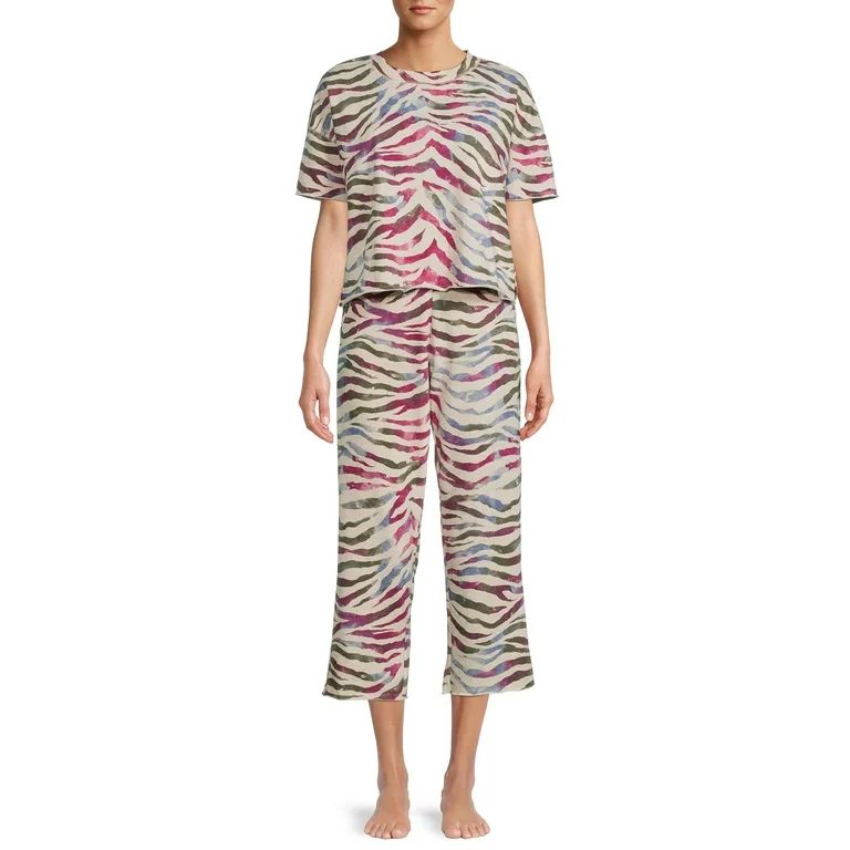 Secret Treasures Women's and Women's Plus Sleep Top and Pants Set, 2-Piece | Walmart (US)