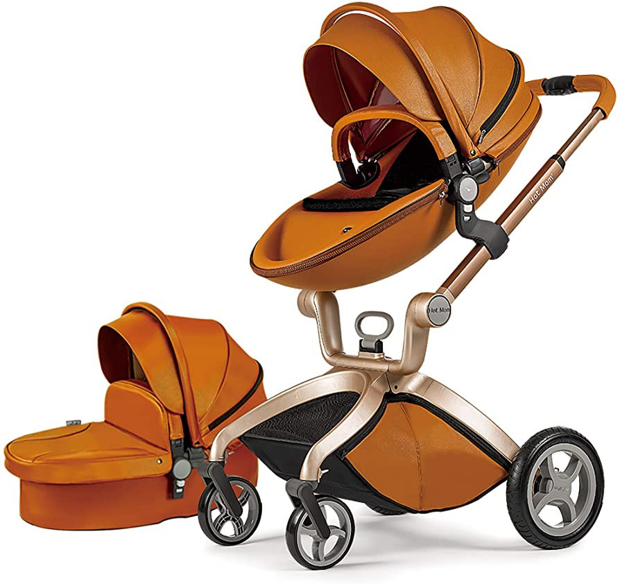 Hot Mom Baby Stroller: Baby Carriage with Adjustable Seat Height Angle and Four-Wheel Shock Absor... | Amazon (US)