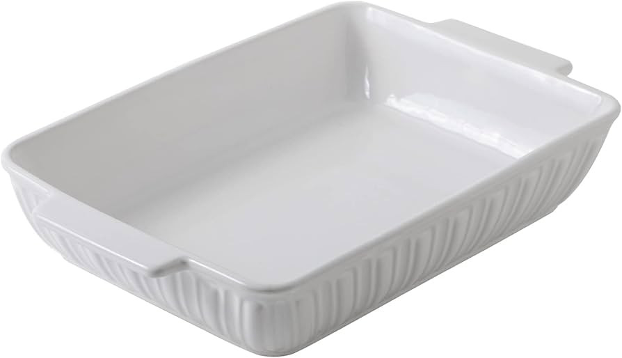FE Baking Dish, 11"x 8"Rome Pillar Casserole Dish, 3.38 Quart Lasagna Pan with Handles, Ceramic R... | Amazon (US)