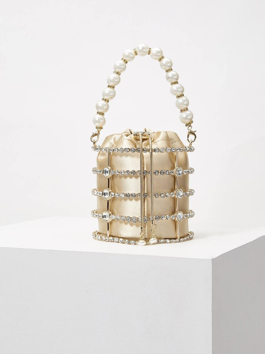 MOTF PREMIUM FAUX PEARL BEADED CLUTCH BAG | SHEIN