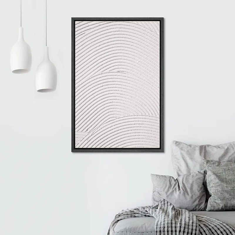 Geometric Granite Marble Landscape Abstract Wall Art - Floater Frame Print on Canvas | Wayfair North America