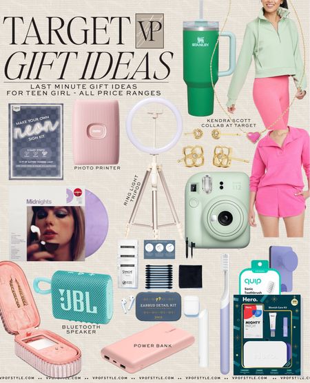 Last minute gift ideas for teen girls. Kendra scott collab at target makes a more affordable option. Instant film camera, Bluetooth speaker, ring light tripod, Stanley… to have shipped & receive in time or pick up in store at your local target as late as Christmas Eve! 
Gift guide for her 
Teen gift guide 
Teen girl gift guide 


#LTKfindsunder100 #LTKfindsunder50 #LTKGiftGuide