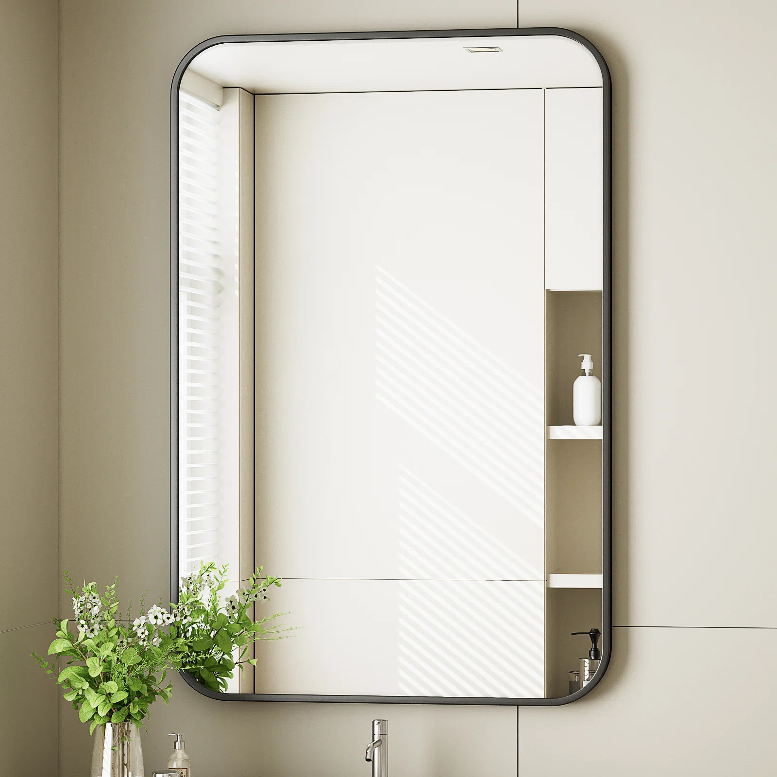 Latitude Run® Beautypeak Metal Framed Rectangle Wall Mounted Bathroom / Vanity Mirror & Reviews ... | Wayfair North America