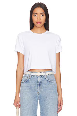 Cuts Almost Friday Tee Cropped in White from Revolve.com | Revolve Clothing (Global)