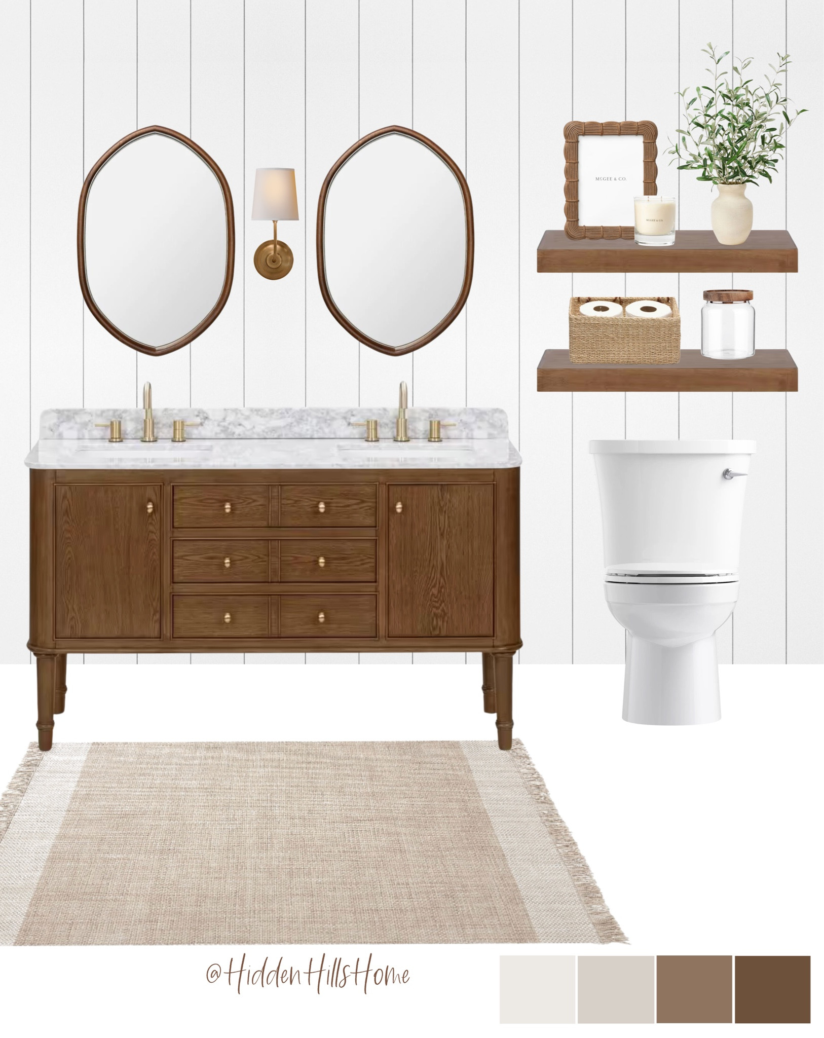 Bathroom decor ideas, bathroom design, bathroom vanity, bathroom decor mood board, double vanity #bathroom

#LTKsalealert #LTKstyletip #LTKhome