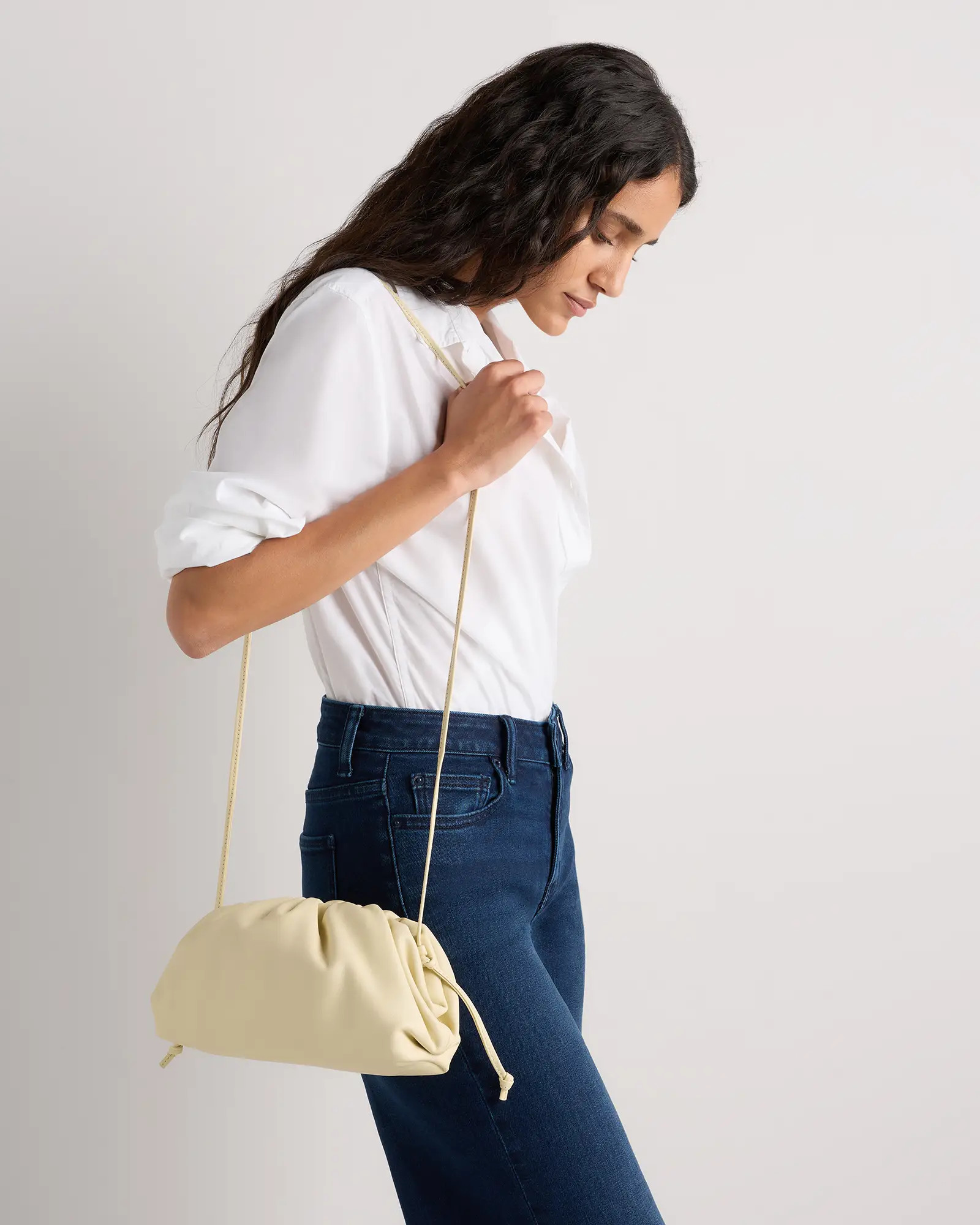 Italian Leather Pouch Crossbody Clutch | Quince