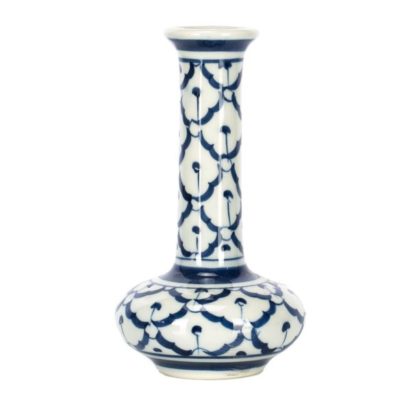 Pineapple Long Neck Blue and White 5 inch Porcelain Ceramic Little Bud Vase | Walmart (US)