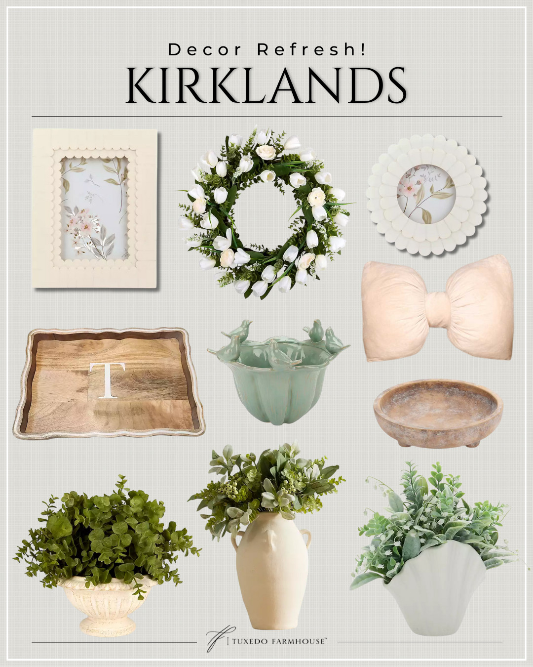 Decor Refresh! Kirkland's

Treat your home to a fabulous Spring refresh with a little help from Kirkland's!

Seasonal, home decor, wreath, vases, bowls, pillows, frames, trays 

 #LTKSeasonal #LTKHome #LTKFindsUnder100
