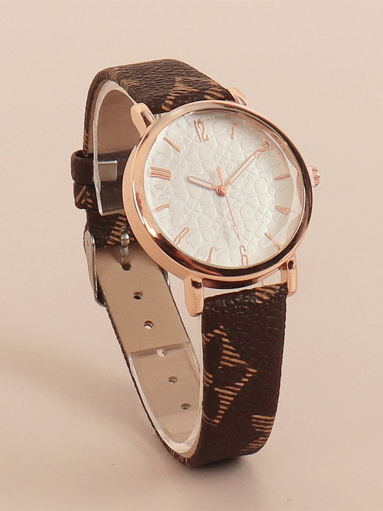 Minimalist Round Pointer Quartz Watch | SHEIN