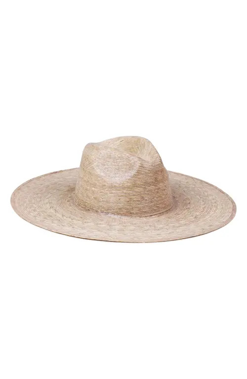 Lack of Color Palma Wide Straw Fedora in Natural at Nordstrom, Size Small | Nordstrom