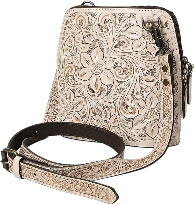 American Darling Cross Body Hand Tooled Genuine Leather Western Women Bag | Handbag Purse | Cross... | Amazon (US)