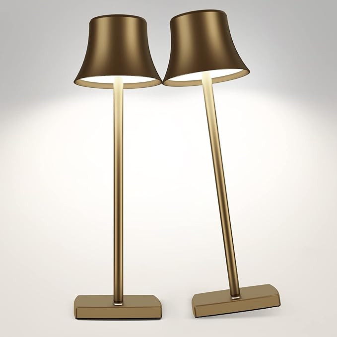 Cordless Table Lamp, Rechargeable Battery 5000mAh Metal Aluminum Housing USB LED Portable Powered... | Amazon (US)