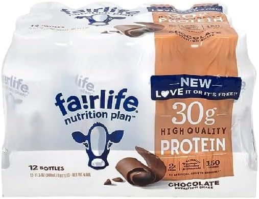 Fairlife Nutrition Plan High Protein Chocolate 30g Shake, Gelatin Free, 11.5fl.oz, 12 Pack | Amazon (US)