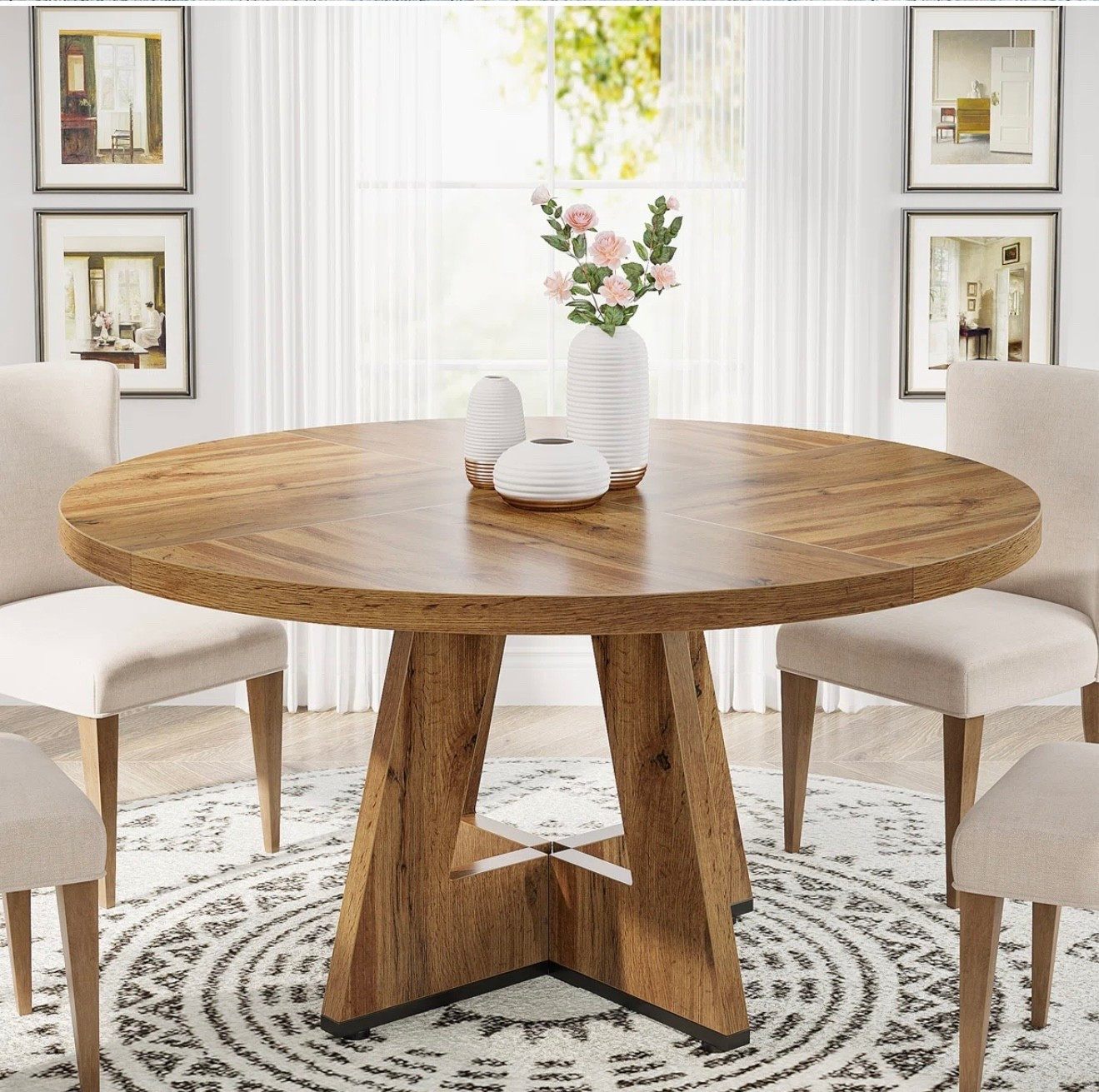 47” round wood table ✨

#LTKHome #LTKU #LTKdayinmylife